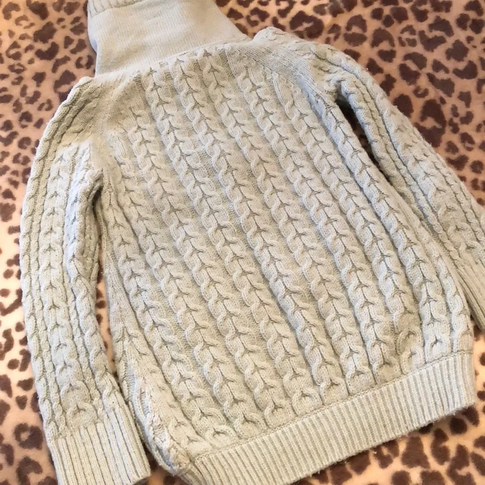 GapKids Button Chunky Cable Knit Cocoon Sweater in Blue Size XS 4 5